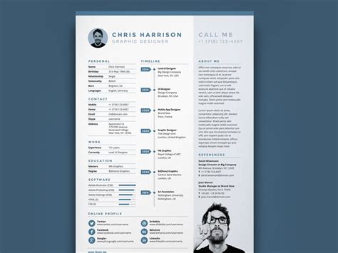 Best Creative Timeline Resume Template Free Download in 2024 - ResumeKraft