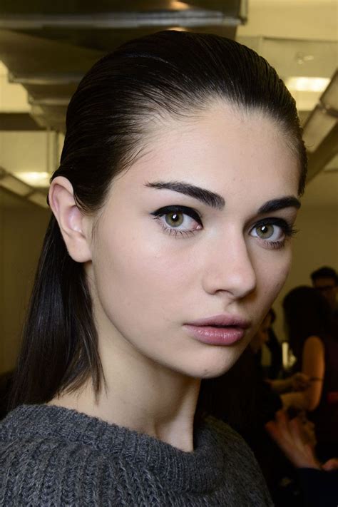 Antonina Vasylchenko - Backstage at Chado Ralph Rucci Fall/Winter 2014, LFW | White skin makeup ...