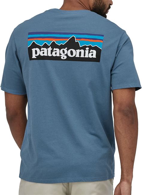 Patagonia Cotton P-6 Logo Organic Short Sleeve T-shirt in Blue for Men ...