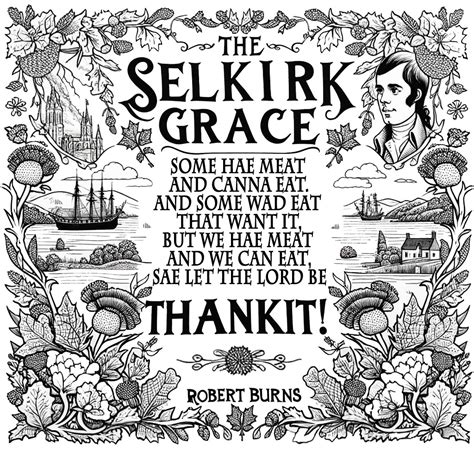 Selkirk Grace Printable Colouring Page - Rooftop Post Printables