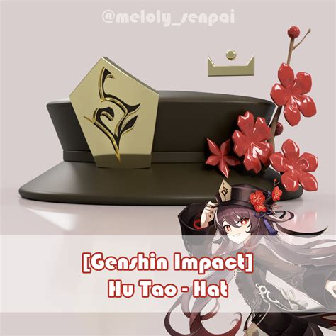 STL-Datei GENSHIN IMPACT - HU TAO HAT COSPLAY PROP・3D-druckbare Vorlage ...