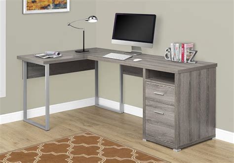 Amazon.com: Monarch Specialties Computer Desk L-Shaped Corner Desk with File Cabinet - Left or ...