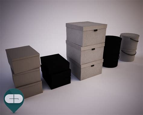 3d boxes interior set model