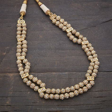 Designer Antique Pearl Necklace ~ South India Jewels