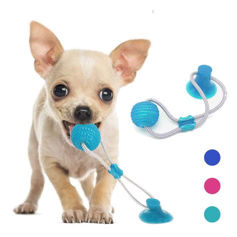 Fysho Dog Ropes Toy Pet Supplies Self-Playing Rubber Ball Toy Dog Interactive Chew Toy Teeth ...