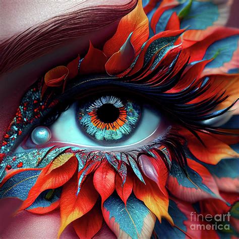 Woman's Eye In Macro 1 Digital Art by Mark Ashkenazi - Fine Art America