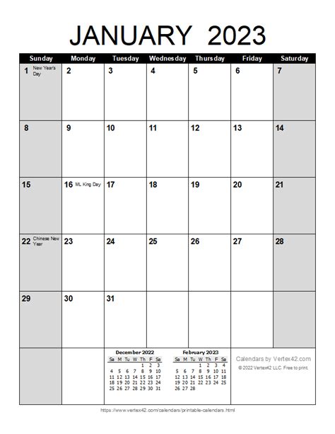 Free Monthly Calendar 2023 Printable By Month Template Pdf - IMAGESEE