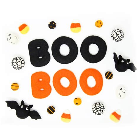 felt letters, felted letters, halloween garland, halloween, halloween ...