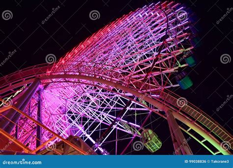 Night View of the Ferris Wheel of the Park Stock Photo - Image of night, wheel: 99038836