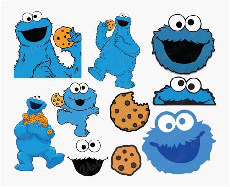 Cookie Monster Download Transparent Png Image - Cookie Monster Face Svg ...