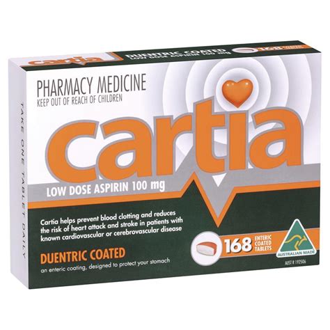 Buy Cartia 100mg Tablets 168 Online at Chemist Warehouse®