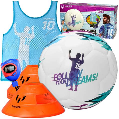 Buy Kids Soccer Training Set - 7 pc Football Time Zone Kit - Size 4 Youth Soccer Ball with 4 ...