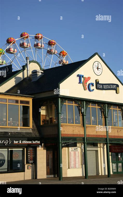 City of Aberdeen, Scotland. Beach fish and chip restaurant at Aberdeen’s Esplanade and Beach ...