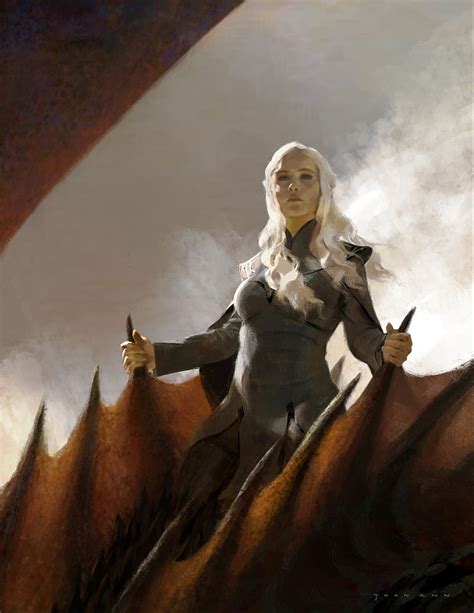 Daenerys Targaryen, Game of Thrones, fan art, mother of dragons, dragon ...