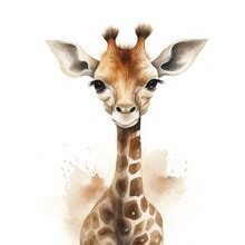 Giraffe Watercolor Art Background Free Stock Photo - Public Domain Pictures