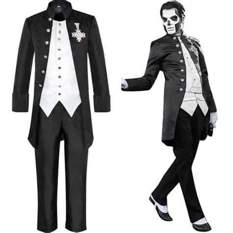 PAPA EMERITUS INSPIRED Cosplay Ghost B.C.Costume Suit Cross Brooch ...