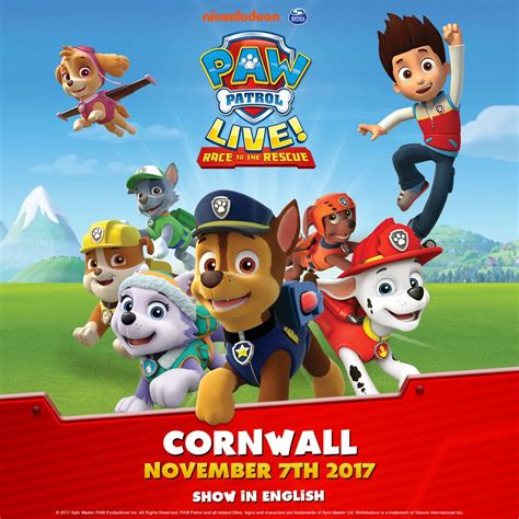 NickALive!: PAW Patrol Live! "Race To The Rescue" To Visit Cornwall ...