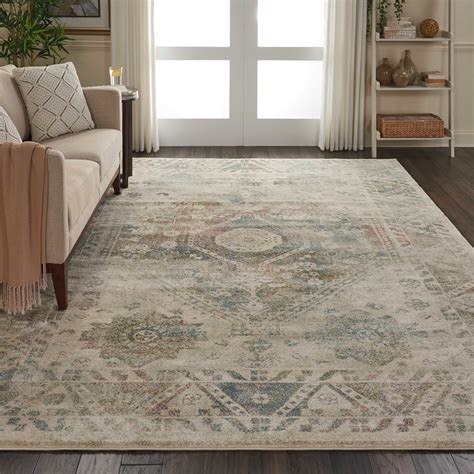 Nourison Fusion Farmhouse Bordered Cream Area Rug - Walmart.com