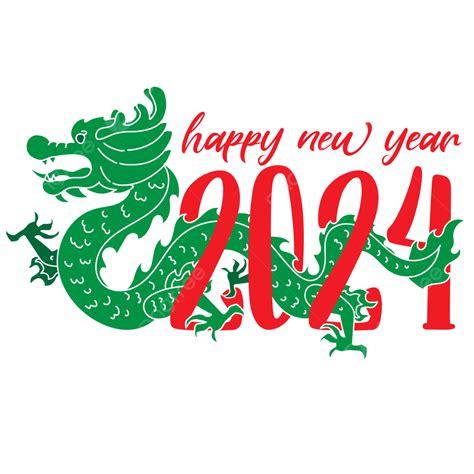 Green Dragon New Year 2024 Vector, Year Of The Dragon, Lunar New Year, Chinese New Year 2024 PNG ...