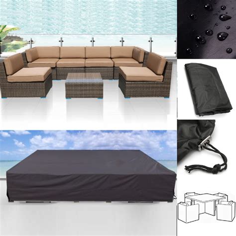 124'' Waterproof Outdoor Furniture Cover Patio Garden Wicker Sofa Couch ...