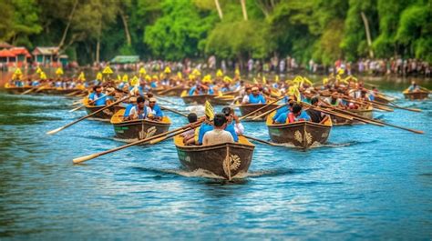 Premium AI Image | Onam boat race Happy onam Onam festival Generative ai