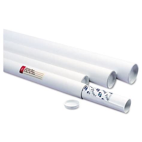 Quality Park White Mailing Tubes, 18" Long, 2" Diameter, White, 25/Carton | OfficeSupply.com