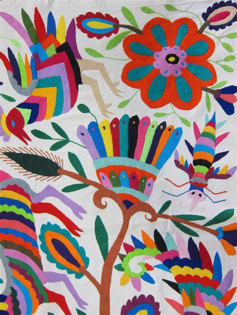 Mexican Cotton Fabric | Mexican patterns - Otomi fabric and textiles for home decoration ...