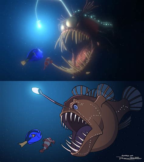 Finding Nemo - Anglerfish REDRAW by LauraRamirez on DeviantArt