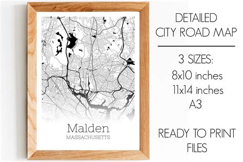 Malden Massachusetts City Map Graphic by SVGExpress · Creative Fabrica