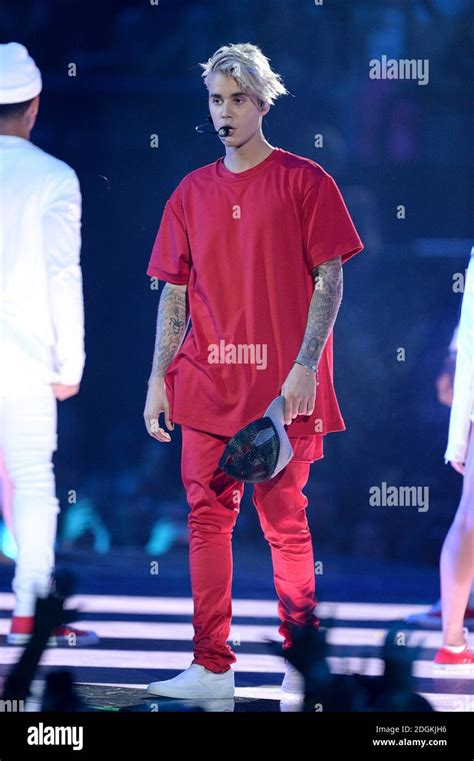 Justin Bieber performs during the 2015 MTV Europe Music Awards, at the Mediolanum, Assago, Milan ...