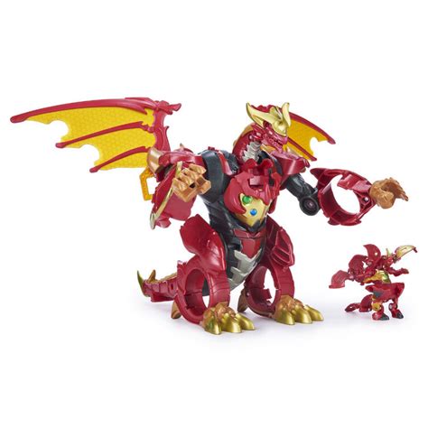 Bakugan, Dragonoid Infinity Transforming Figure with Exclusive Fused Bakugan Ultra and 10 Baku ...