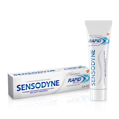 Sensodyne Rapid Relief Extra Whitening Toothpaste With Fluoride, 3.4 Oz ...