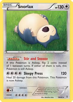 Snorlax Pokemon Card