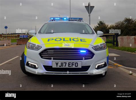 West yorkshire police car blue lights hi-res stock photography and images - Alamy