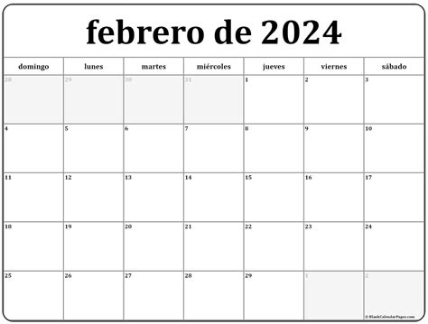 febrero de 2024 calendario gratis | Calendario febrero