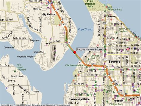 HistoricBridges.org - Tacoma Narrows Bridge Map