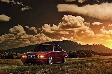 BMW 5 Series E34 M3 Old Car Auto Poster Sunset – My Hot Posters