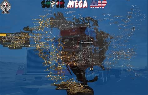 ATS - Super Extra Mega Map (1.36.x) | American Truck Simulator | Mods.club