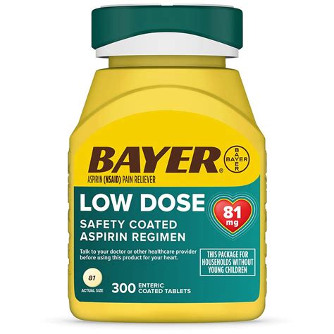 Bayer Aspirin Low Dose 81 mg Tablets | Walgreens