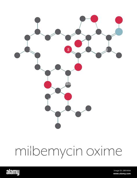 Milbemycin oxime antiparasitic drug molecule, illustration Stock Photo - Alamy