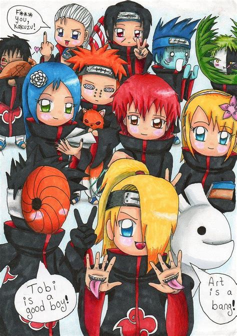 Chibis oleh Evomanaphy, akatsuki chibi wallpaper ponsel HD | Pxfuel