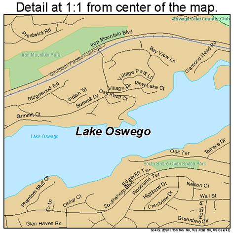 Lake Oswego Oregon Street Map 4140550