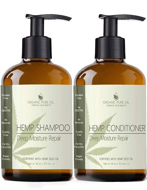 Amazon.com : Hemp Hydrating Shampoo and Conditioner Set - For Men and Women - Color Treated Hair ...