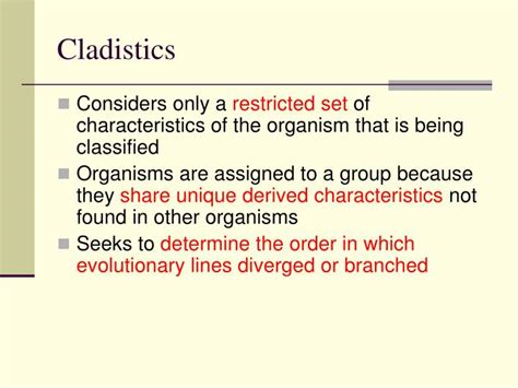 PPT - Phenetics vs. Cladistics PowerPoint Presentation - ID:6671478