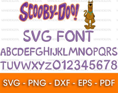 Scooby Doo Font SVG Vector scooby doo font svg scooby doo | Etsy