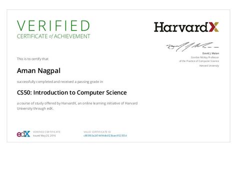 HarvardX CS50 Certificate _ edX