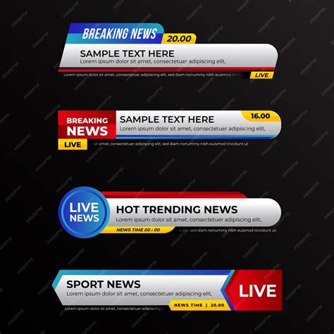 Free Vector | Breaking news banners template concept