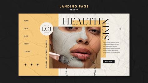 Free PSD | Flat design skin care template