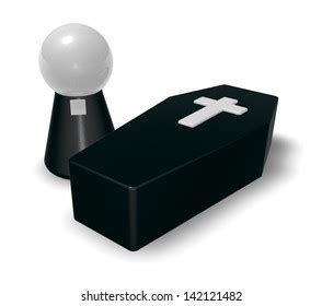 Black Casket Whit Christian Cross Simple Stock Illustration 142121482 | Shutterstock