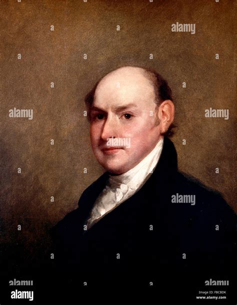 John Quincy Adams. Portrait of the 6th US President by Gilbert Stuart, 1818 Stock Photo - Alamy